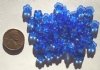 50 3x8mm Sapphire Cupped Flowers